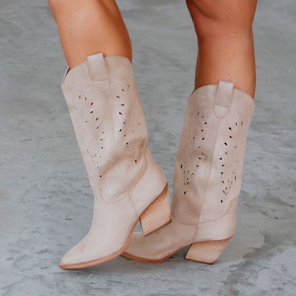 Mi.iM Olivia Western Boot in Beige - Picture 4 of 4